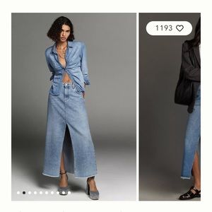 Pilcro ‘The Madi’ Front Slit Denim Skirt